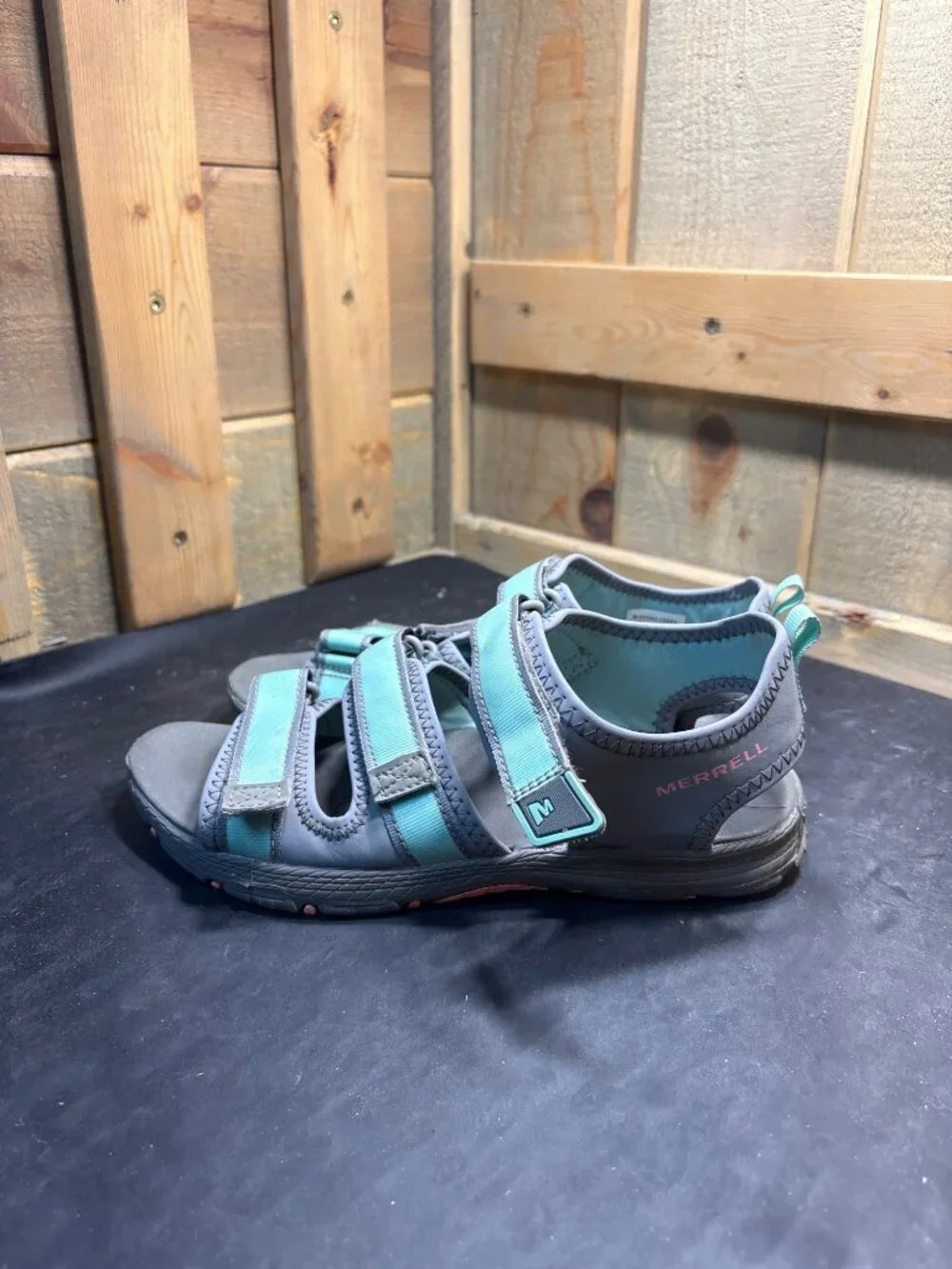 Merrell M-Hydro Creek Unisex Kids Sandals MK162555 Youth Size US 4M Grey Blue